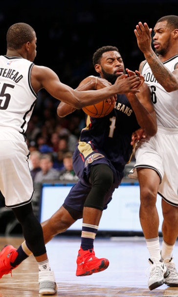 Pelicans, minus Davis, hand Nets 8th straight loss, 104-95 (Jan 12, 2017)